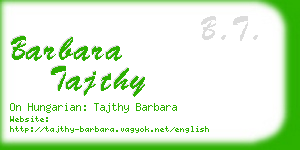 barbara tajthy business card